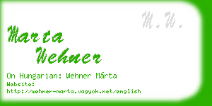 marta wehner business card